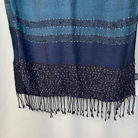 Navy Scarf 70” x 19” Fall Perfect - Picture 2 of 6